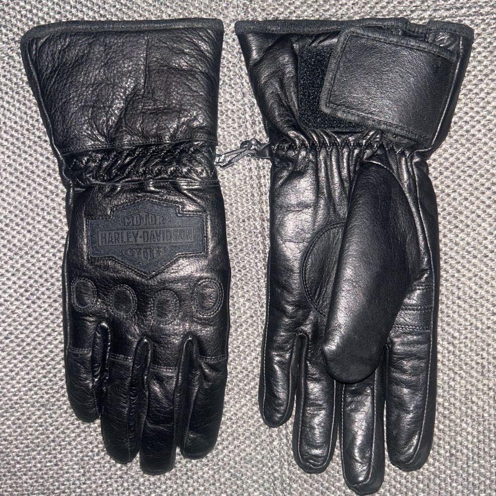Vintage Harley-Davidson Black Leather Gloves - Picture 5 of 5